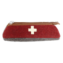 Load image into Gallery viewer, Swiss Army blanket pencil case closed
