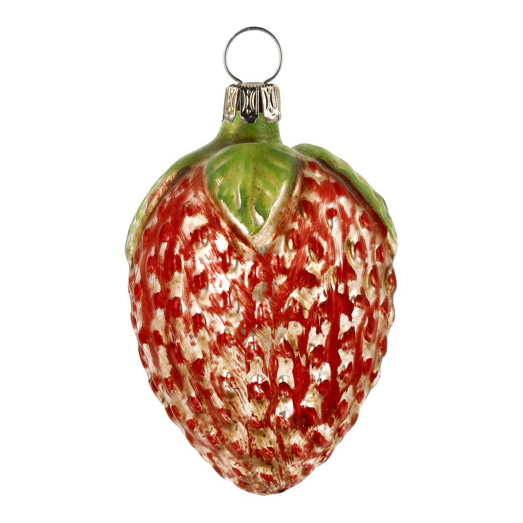 German Glass Strawberry Ornament