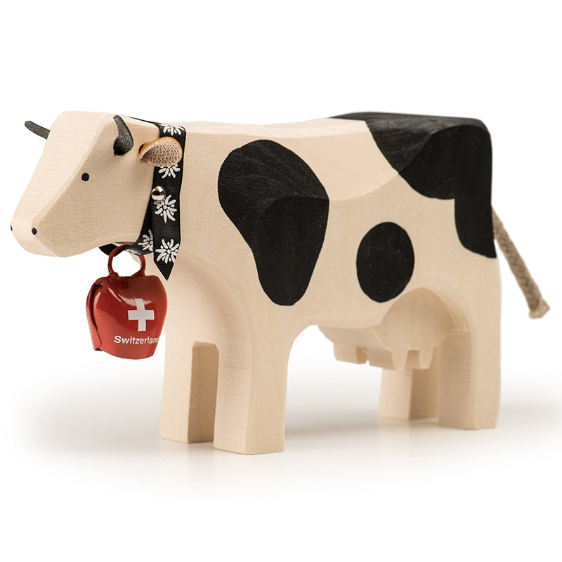 Swiss Wood Cow with Swiss Bell