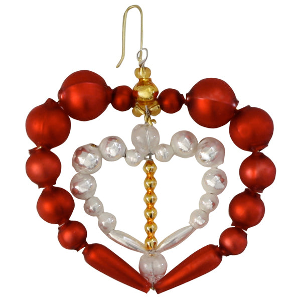 Czech Glass Heart Ornament