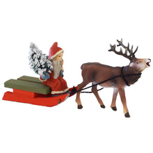 Load image into Gallery viewer, German Santa Claus on Sleigh Figurine
