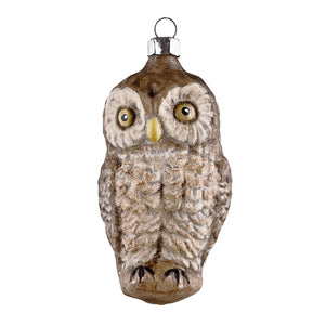 German Glass Owl Ornament