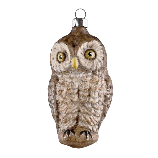 German Glass Owl Ornament