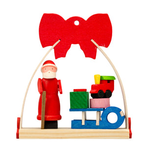 German Santa with Christmas Arch Ornament