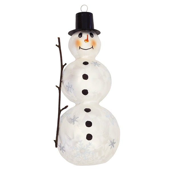 German Glass Snowman with Top Hat