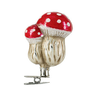 German Glass Mushroom Ornament