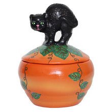 Load image into Gallery viewer, German Halloween Cat on Pumpkin
