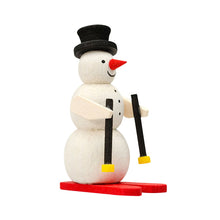 Load image into Gallery viewer, German Skiing Snowman Ornament
