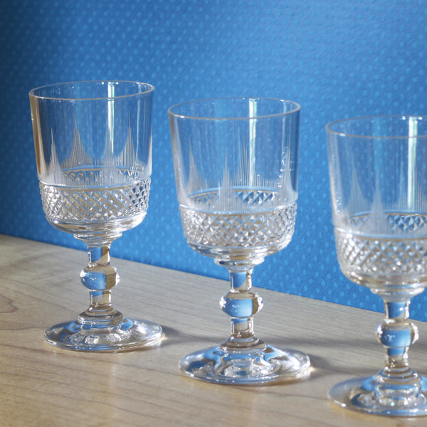 French Antique Crystal Aperitif Glasses – Baccarat – Set of 6