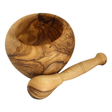 Load image into Gallery viewer, French Olive Wood Mortar and Pestle

