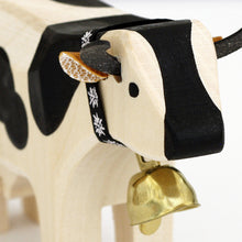 Load image into Gallery viewer, Swiss Wood Cow - Black Spots
